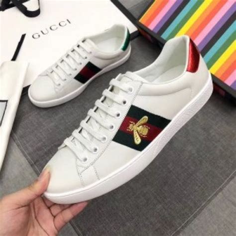 gucci white sneakers bee|Gucci sneakers ace women.